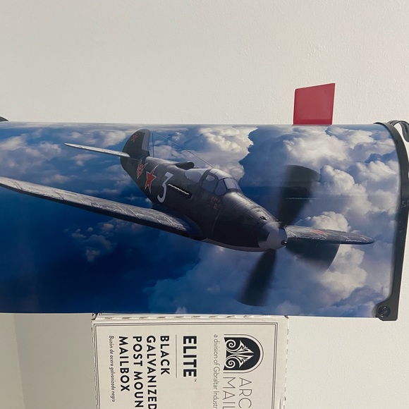 Beautiful Custom Mailbox with nostalgic plane theme. Gift ideas! Trusted seller. - Picture 2 of 4